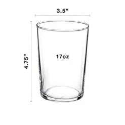 Bormioli Rocco Dega Collection Glassware – Set Of 12 Maxi 17 Ounce Drinking Glasses For Water, Beverages & Cocktails – 17oz Clear Tempered Glass Tumblers, Transparent