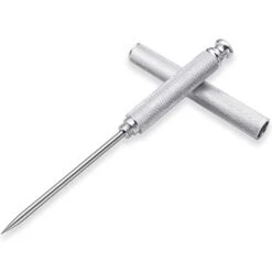 Ice Picks Aluminium Alloy Handle Stainless Steel Knife With Safety Cover Ice Tool Kitchen Tool For Restaurant Bar Home (Silver)