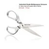 [Made In Japan] Kitchen Scissors All Purpose, Effortless Cutting, Quality Japanese Ergonomic Handle Heavy Duty Poultry Shears For Herbs, Chicken, Food, Garden, Office, Crafting, Leather, Fabric