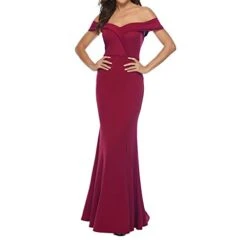 Clearance!Women's Sexy Party Dress - Ladies Casual Shoulder Screen Slim Fit Perspective Wedding Dress