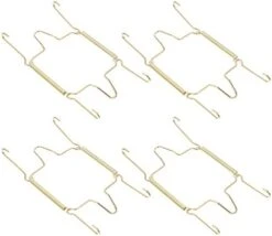 4pcs Wall Plate Hangers Gold Spring Dish Hooks Wire Plate Hook Holder Invisible Plate Hanger Decorative Dish Holder With Hooks For Home Wall Ornament -Peugeot Shop 31doH MgYQL. AC