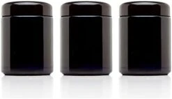 250 Ml (8.5 Fl Oz) Tall Black Ultraviolet Refillable Empty Glass Screw Top Jar 10-Pack 12 250 Ml (8.5 Fl Oz) Tall Black Ultraviolet Refillable Empty Glass Screw Top Jar 10-Pack -Peugeot Shop 31eDc5ssymL. AC