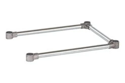 Open Base Work Table Bracing - 24 X 36 Inch Table Stabilizing Leg Cross Braces - Fits Commercial Food Prep Stainless Steel Or Maple Wood Worktable By DuraSteel