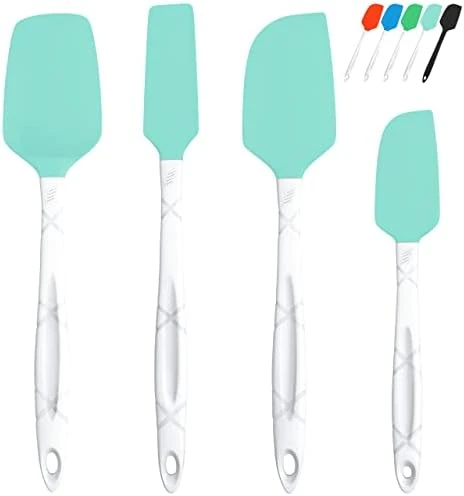 Silicone Spatula Set - Heat Resistant & BPA Free - 4 Piece Nonstick Rubber Spatulas, Spoonula, Jar Scraper For Cooking, Baking, Mixing, Frosting - Dishwasher Safe Kitchen Utensils 9 Silicone Spatula Set - Heat Resistant & BPA Free - 4 Piece Nonstick Rubber Spatulas, Spoonula, Jar Scraper For Cooking, Baking, Mixing, Frosting - Dishwasher Safe Kitchen Utensils - Image 9