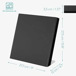 Wooden Magnetic Knife Holder - Universal Wood Magnetic Block & Organizer For Knives, Scissors, Utensils- Rubberwood, 10.9" X 10.8" -Peugeot Shop 31eg0XY558L