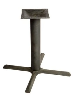 Oak Street Manufacturing B30-STD Black Powder Coated Cast Iron Cross Base With 3" Standard Height Labor Saver Tube, 30" Width X 30" Height X 30" Depth