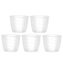 5pcs Plastic Transparent Rice Measuring Cup 160ml Rice Cooker Measuring Cup For Dry And Liquid Ingredients