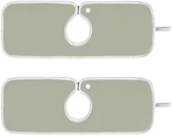 Beige Kitchen Faucet Absorbent Mat Sink Splash Guard Faucet Handle Drip Catcher Mat Fast Drying Water Splash Mats Countertop Pad 2pcs -Peugeot Shop 31fP189BJ0L. AC