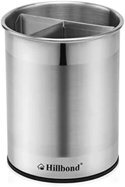 Stainless Steel Utensil Holder With Removable Divider For Easy Clean, 360° Rotating Kitchen Utensil Crocks With Weighted Base For No Tipping Over, Utensil Caddy Organizer (EXTRA LARGE) -Peugeot Shop 31fV EFwuxL. AC