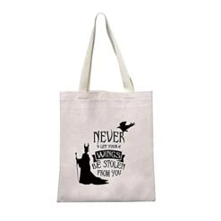 TSOTMO Evil Queen Gifts Villain Queen Inspire Gift Movie Merchandise Canvas Tote Bag Witch Gifts Halloween Party Gifts For Movie Fans (Wings Canvas)