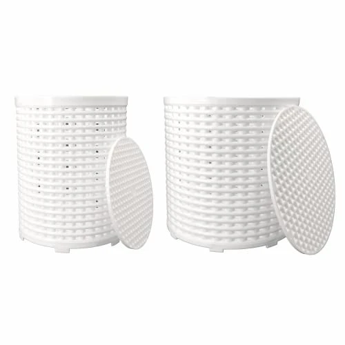 Universal Cheese Molds With Followers For Making Soft, Semi-Hard And Hard Cheeses - Set Of 2 1 Universal Cheese Molds With Followers For Making Soft, Semi-Hard And Hard Cheeses - Set Of 2