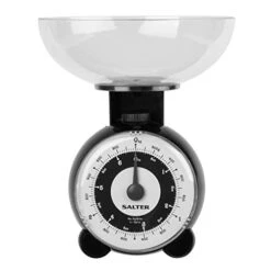 Salter Alter 139 BKFEU16 Orb Mechanical Kitchen, 3 Kg Max Capacity, 1 Litre Dishwasher Safe Bowl, Easy Read Dial, Food Weighing Scale, Lightweight, Metric/Imperial, No Batteries Required, Black -Peugeot Shop 31g3vYWcf6L 1