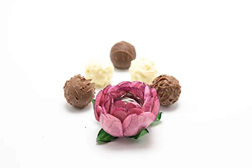 Handmade Paper Truffle Wrappers, Truffle Liners, Truffle Cups For Baby Shower Bridal Shower Birthday Party Wedding - Pack Of 24 (Peony Dusty Rose) 3 Handmade Paper Truffle Wrappers, Truffle Liners, Truffle Cups For Baby Shower Bridal Shower Birthday Party Wedding - Pack Of 24 (Peony Dusty Rose) - Image 3