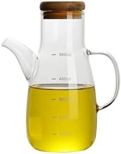 Olive Oil Dispenser Bottle, Glass Olive Oil Bottle Leakproof, Kitchen True No Drip Oil And Vinegar Cruet Container With Non-Slip Handle (500ml) -Peugeot Shop 31gSb6qCNRL. AC