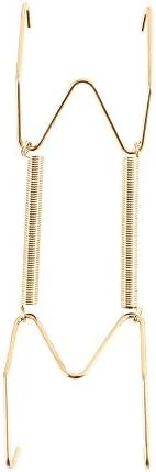 Dish Display Plate Hangers,W Type Dish Spring Holder,Golden Invisible Plate Spring Hook Holder Hanging Wire For The Wall Home Decoration(6 Inch) 6 Dish Display Plate Hangers,W Type Dish Spring Holder,Golden Invisible Plate Spring Hook Holder Hanging Wire For The Wall Home Decoration(6 Inch) - Image 6