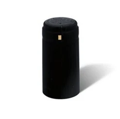 PVC Heat Shrink Capsules With Tear Tab I Suitable For Wine Bottles I Elegant Matte Black Premium Quality Shrink Bottle Sleeves For Professional And Home Use - 30 Count