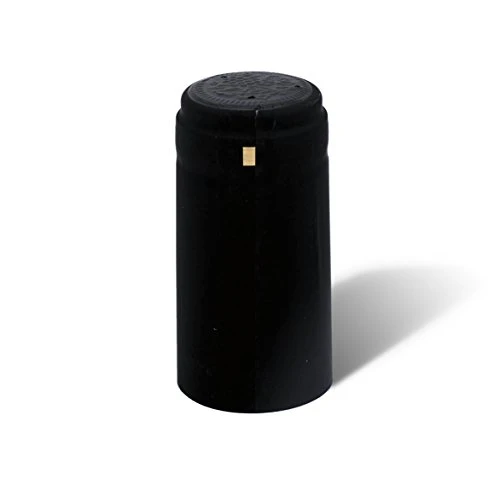 PVC Heat Shrink Capsules With Tear Tab I Suitable For Wine Bottles I Elegant Matte Black Premium Quality Shrink Bottle Sleeves For Professional And Home Use - 30 Count 1 PVC Heat Shrink Capsules With Tear Tab I Suitable For Wine Bottles I Elegant Matte Black Premium Quality Shrink Bottle Sleeves For Professional And Home Use - 30 Count