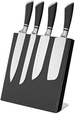 Wooden Magnetic Knife Holder - Universal Wood Magnetic Block & Organizer For Knives, Scissors, Utensils- Rubberwood, 10.9" X 10.8" -Peugeot Shop 31h3sHymr1L. AC