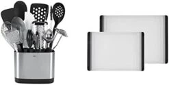 OXO Good Grips 15-Piece Everyday Kitchen Utensil Set & Good Grips 2-Piece Cutting Board Set -Peugeot Shop 31h4h3Eb49L. AC 1