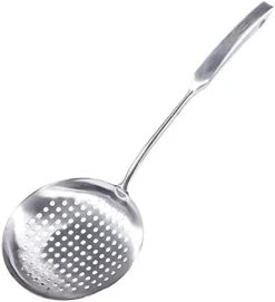 Kimmer Slotted Spoon, [Rustproof, Integral Forming, Durable] Newness 304 Stainless Steel Slotted Spoon With Vacuum Ergonomic Handle, Comfortable Grip Design Strainer Ladle For Kitchen, 14.96 Inches -Peugeot Shop 31haC1ZQbbS. AC
