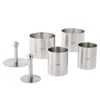 Küchenprofi Stainless Steel 6-Piece Forming Rings With Tamper/Pushers, Silver