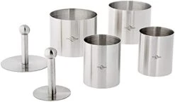 Küchenprofi Stainless Steel 6-Piece Forming Rings With Tamper/Pushers, Silver -Peugeot Shop 31ho3netahL. AC