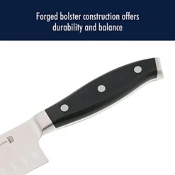 Forged Premio Hollow Edge Santoku Knife, 7-inch, Black/Stainless Steel -Peugeot Shop 31i1kx12SRL