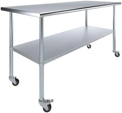 24" X 15" Stainless Steel Work Table With Casters | Heavy Duty Metal Utility Table On Wheels | Kitchen Island Cart 26 24" X 15" Stainless Steel Work Table With Casters | Heavy Duty Metal Utility Table On Wheels | Kitchen Island Cart -Peugeot Shop 31i5khwbczL. AC