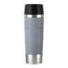 Emsa Msa N20131 Travel Mug Thermo/Insulated Stainless Steel 0.5 Litres Hot 4 Hours Cold 8 Hours BPA Free 100% Leak Proof Dishwasher Safe 360° Drinking Opening Grey