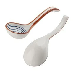 Sian Soup Spoon Ceramic Ramen Spoons Korean Spoons Porcelain Japanese Soup Spoon For Ramen Noodles Pho Miso Dumpling 4pcs (Style 1) -Peugeot Shop 31iXz2jxpRL