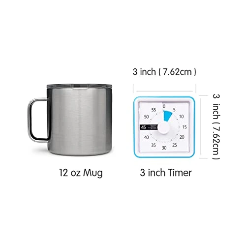 Isual Timer With Protective Case, 60-Minute Countdown Timer For Kids Autism ADHD Classroom Home Office, Countdown Clock For Teaching Work, Pomodoro Timer For Time Management Education, Sky Blue 5 Isual Timer With Protective Case, 60-Minute Countdown Timer For Kids Autism ADHD Classroom Home Office, Countdown Clock For Teaching Work, Pomodoro Timer For Time Management Education, Sky Blue - Image 5