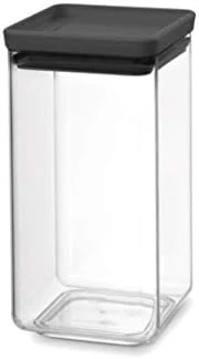 Brabantia Tasty+ Stackable Food Canister (Dark Gray / 0.66 Gal) BPA-Free Space-Saving Durable Jar With Silicone Seal Lid For Freshness 10 Brabantia Tasty+ Stackable Food Canister (Dark Gray / 0.66 Gal) BPA-Free Space-Saving Durable Jar With Silicone Seal Lid For Freshness - Image 10