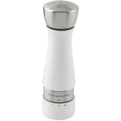 Cole & Mason OLE & MASON Oldbury Wood Salt Grinder - Wooden Mill Includes Gourmet Precision Mechanism And Premium Sea Salt, White