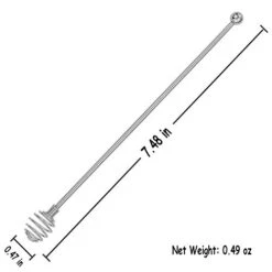 Coffee Stir Sticks,BURLIHOME Stainless Steel Swizzle Sticks 4Pcs Reusable Beverage Stirrers With Honey Shape