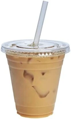 [50 Sets] - 16 Oz. Crystal Clear Plastic Cups With Flat Lids -Peugeot Shop 31jUav6IChL. AC