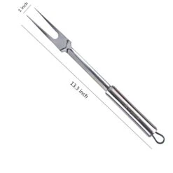Meat Carving Fork, 13.3 Inch Long Cooking Fork For Kitchen, Stainless Steel Serving Fork Barbecue Fork, 2 Pieces -Peugeot Shop 31jbEpYgPxS
