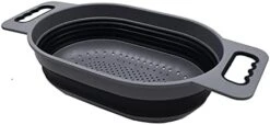 5L (1.3 Gallon) Over The Sink Oval Colander (1, White/Grey) -Peugeot Shop 31k1ap1NkL. AC