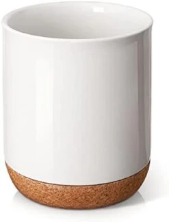 DOWAN Utensil Holder For Kitchen Counter, 7.5 Inches White Cooking Utensil Holder With Thicken Recycled Wooden Cork Mat, DIY Gifts For Moms And Grandma, Kitchen Decor, 15 DOWAN Utensil Holder For Kitchen Counter, 7.5 Inches White Cooking Utensil Holder With Thicken Recycled Wooden Cork Mat, DIY Gifts For Moms And Grandma, Kitchen Decor, -Peugeot Shop 31k65DcP3rL. AC