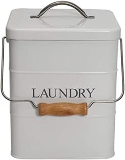 Laundry Detergent Container Powder Soap Containers With Lid And Scoop Included, Perfect Sturdy Canister Tins For Kitchen Countertop, Shelf, Great Gift - White -Peugeot Shop 31k9TiUE4aS. AC