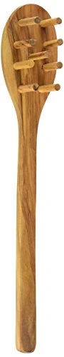 50016 Italian Olive Wood Pasta Server, Handcrafted In Europe, Brown, 12-Inches