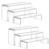Acrylic Display Risers 2 Sets - 9'' Risers For Display Clear Acrylic Risers For Display Thicken Acrylic Shelf Riser For Figure Collection Jewelry Cup Perfume Cake Buffet 6pcs 3 Assorted Sizes