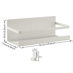 2 Pack Magnetic Spice Rack Seasoning Organizers Refrigerator Shelf W/ 4 Hooks Fridge Side Wall Mount Storage Rack Metal Jar Holder Utensils Towel Shelves Home Kitchen Organization Spice Stand -White 5 2 Pack Magnetic Spice Rack Seasoning Organizers Refrigerator Shelf W/ 4 Hooks Fridge Side Wall Mount Storage Rack Metal Jar Holder Utensils Towel Shelves Home Kitchen Organization Spice Stand -White -Peugeot Shop 31kzDqh415L