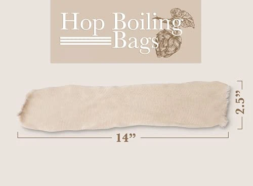 Hops And Grain Muslin Steeping Bag - Cotton Mills Beer Brewing Bags 14" (100 Count) - Microbrew, Homebrew Filtering Accessories - Boiling Bags For Tea, Cooking, Nut Milk, Soups - Hop And Grains Socks 4 Hops And Grain Muslin Steeping Bag - Cotton Mills Beer Brewing Bags 14" (100 Count) - Microbrew, Homebrew Filtering Accessories - Boiling Bags For Tea, Cooking, Nut Milk, Soups - Hop And Grains Socks - Image 4