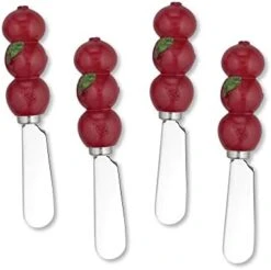 Cheese And Butter Spreader Knives 4-Piece Hand Painted Resin Handle With Stainless Steel Blade Multipurpose Cheese Spreader Set (Blueberry) 24 Cheese And Butter Spreader Knives 4-Piece Hand Painted Resin Handle With Stainless Steel Blade Multipurpose Cheese Spreader Set (Blueberry) -Peugeot Shop 31lEb1a5xL. AC