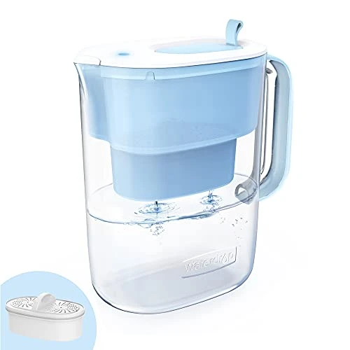 200-Gallon Long-Life 10-Cup Water Filter Pitcher With 1 Filter, NSF Certified, 5X Times Lifetime, Reduces Chlorine, BPA Free, Blue 5 200-Gallon Long-Life 10-Cup Water Filter Pitcher With 1 Filter, NSF Certified, 5X Times Lifetime, Reduces Chlorine, BPA Free, Blue - Image 5