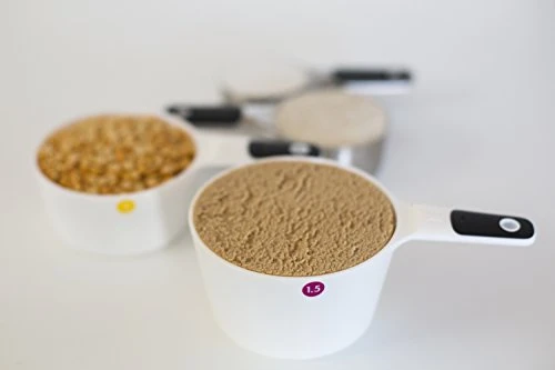 OXO Good Grips 6-Piece Plastic Measuring Cups- White, 5 Count(Pack Of 1) 4 OXO Good Grips 6-Piece Plastic Measuring Cups- White, 5 Count(Pack Of 1) - Image 4