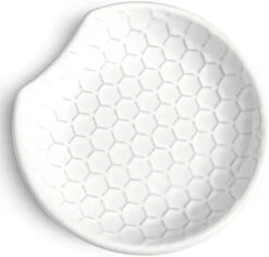 Spoon Rest For Stove Top, Ceramic Spoon Holder For Counter, Embossment Housewarming Gift, Kitchen Decor Utensil Rest - 4.8 Inch, Set Of 4, White -Peugeot Shop 31lOuxAzYL. AC