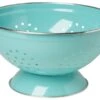 Metal Colander, 3-Quart, Turquoise -