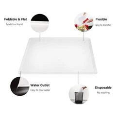 Disposable Cutting Boards 30 Count, Collapsible Cutting Board Sheet With Built-in Crease, Flexible Plastic Cutting Mat For Kitchen And Commercial Use, 17 X 12 In