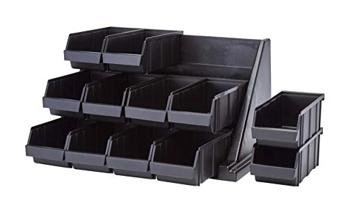 Cambro 12RS12110 Black Versa Self Serve Condiment Bin Stand Set With 3-Tier Stand And 12" Condiment Bins Case Of 1 2 Cambro 12RS12110 Black Versa Self Serve Condiment Bin Stand Set With 3-Tier Stand And 12" Condiment Bins Case Of 1 - Image 2